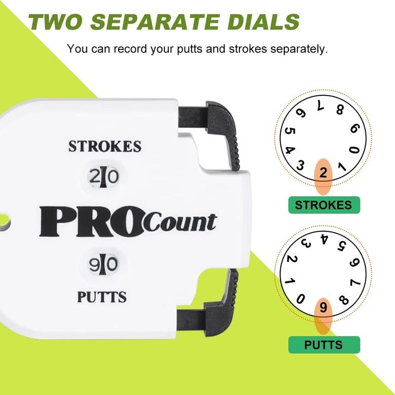 Golf Score Counter with Reset Tool and Key Chain. Perfect Golf Accessories. 2 Pack - Share with Your Friends.