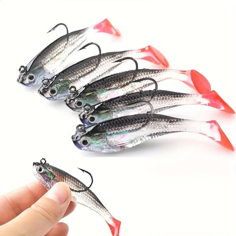 Artificial Fishing Lure, 5 Counts set Bionic Durable Fishing Baits with Hook, Versatile Tackle for High-performance Catching Fish