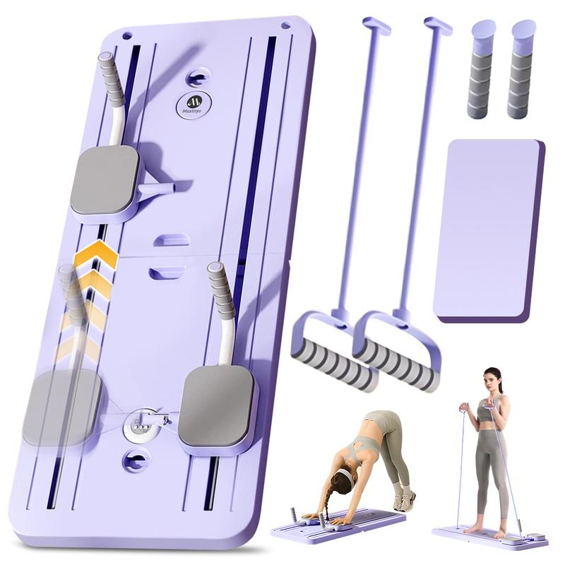 6-in-1 Ultimate Fitness Board - Multifunctional Core Training Ab Roller for Home Pilates Workout - Adjustable Slide Ab Wheel Board with Non-Slip Mat, Foldable and Space-Saving Design for Full Body Exercise and Abdominal Muscle Building