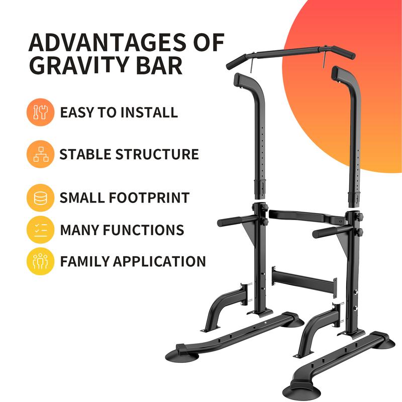 Power Tower Workout Dip Station Pull Up Bar, Dipbar,Height Adjustable Multi-Function Dip Stand for Home Gym  Strength Training Exercise Equipment,Smith Machine,Portable home Gym System