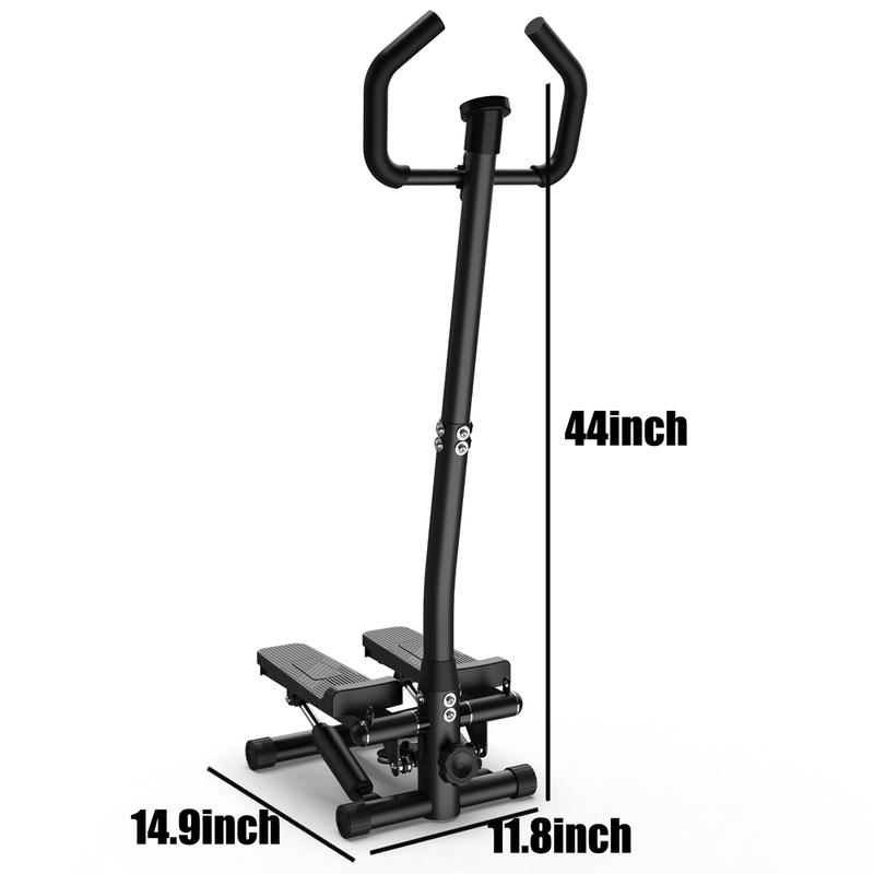 Mini Steppers Machine for Exercise at Home Max 330 Lbs, Stair Stepper with Resistance Bands Handle with Quiet Design, Portable Fitness Stepper Equipment Machine for Full Body Workout