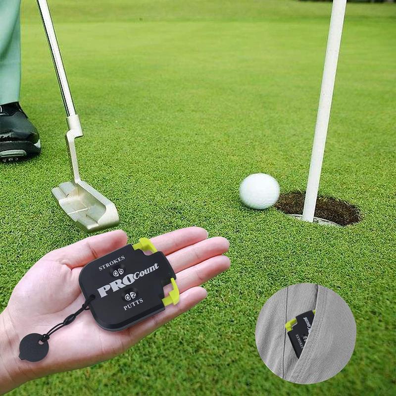 Golf Score Counter with Reset Tool and Key Chain. Perfect Golf Accessories. 2 Pack - Share with Your Friends.