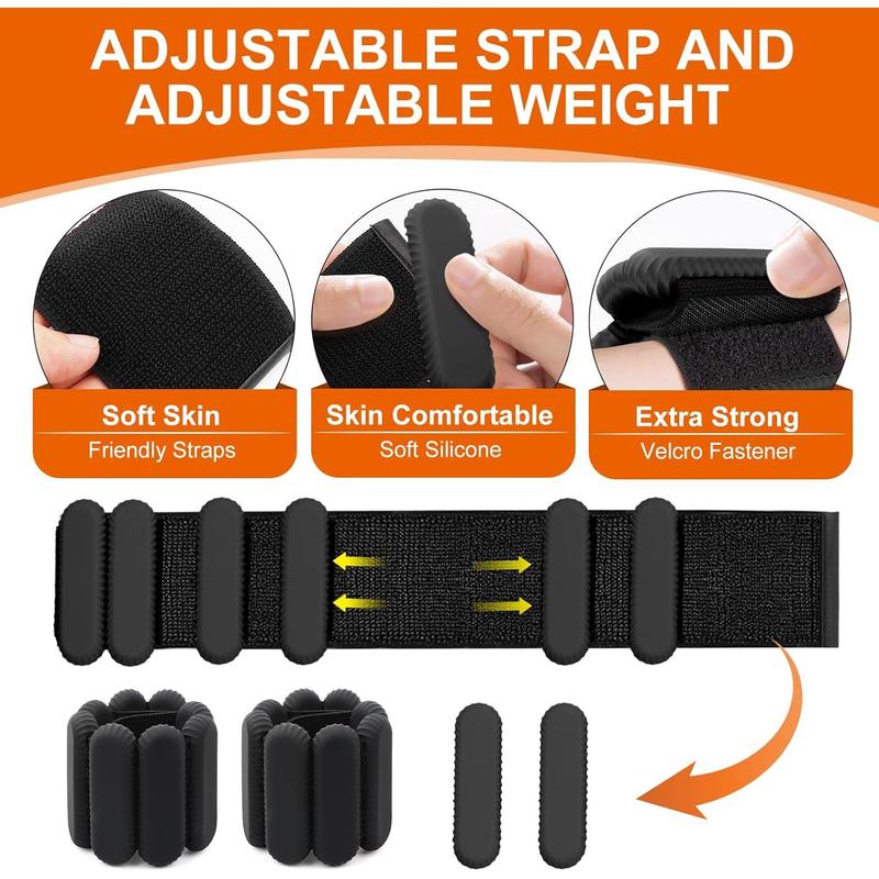 HZB Wrist & Ankle Weights for Women, Wearable Strong Arm & Leg Weights Set of 2(1Lbs Each), Adjustable Ankle Weights for Walking, Yoga, Dance, Barre,Gym,Exercise,Pilates,Walking Running