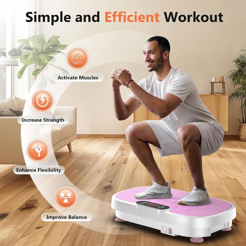 Vibration Plate Fitness Platform Exercise Machine Vibrating Shaking Full Body Shaker Workout Power Waver Vibrate Stand Shake Board