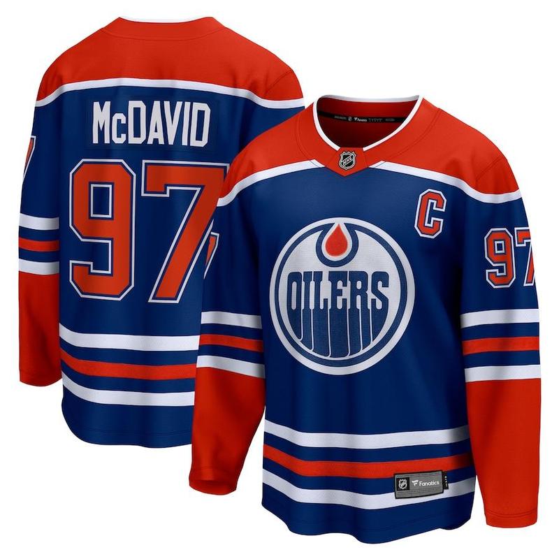 ConnorxMcDavid EdmontonxOilers Fanatics Home Breakaway Jersey - Royal Hookey Game Set, Classic Ring Toss Game, Wall Hook Game, Family Game Night, Indoor Outdoor Game