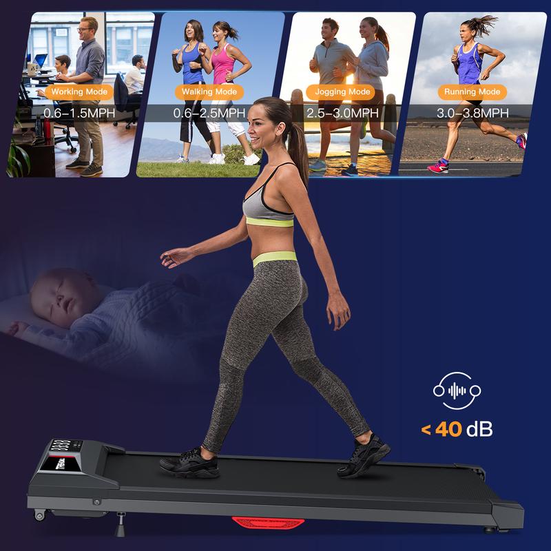 [WELLFIT] Portable Walking Pad,5O% OFF! ‍️2.5HP,Under Desk Treadmill with Incline,Smart App Compatible – Lightweight & Powerful!