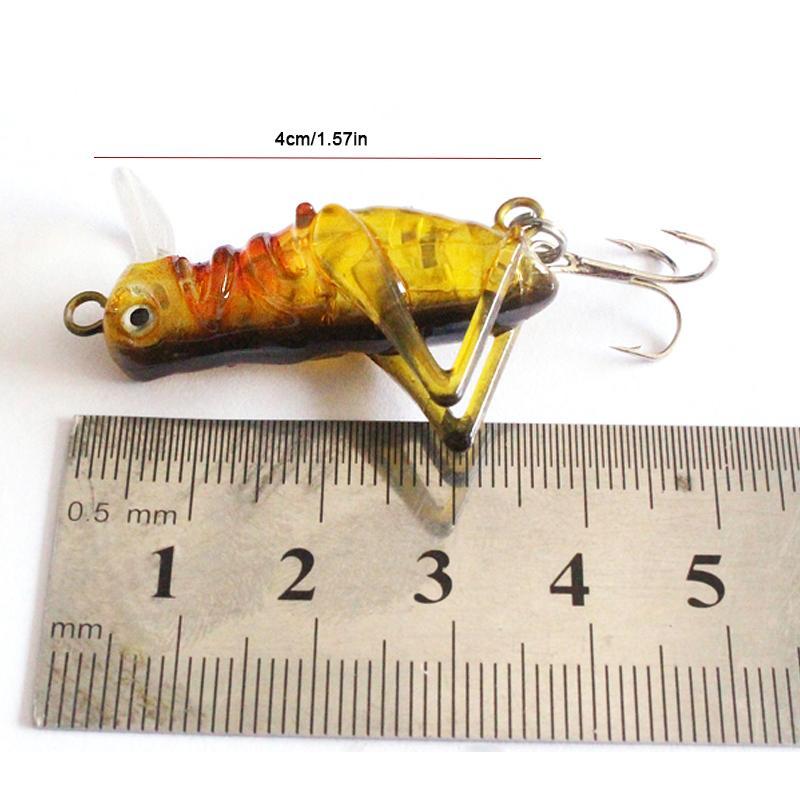 Random Color Artificial Fishing Lure, 5 Counts Grasshopper Minnow Bait with Hook, Hard Bait For Freshwater Fishing, Flyfishing, Solocamping, picnicaesthetic