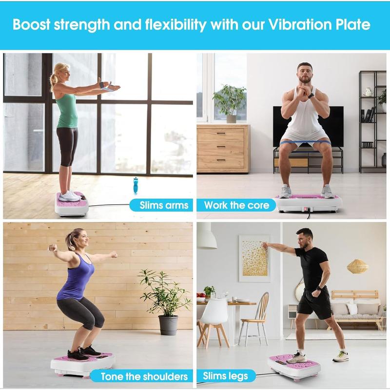 Vibration Plate Fitness Platform Exercise Machine Vibrating Shaking Full Body Shaker Workout Power Waver Vibrate Stand Shake Board