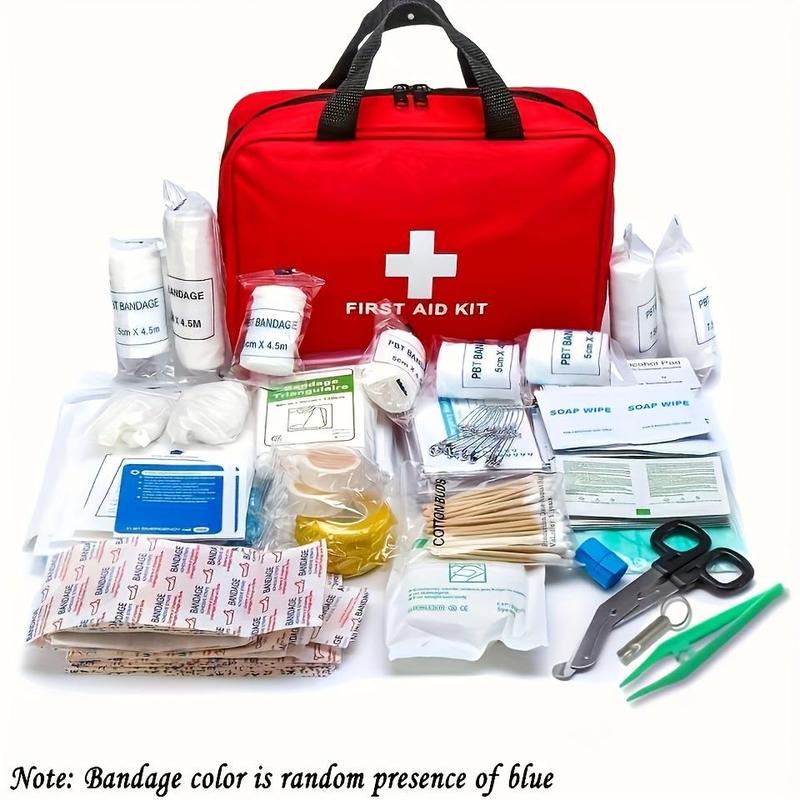 Portable Emergency Kit, 160pcs bag Outdoor First Aid Kit, Emergency Supplies and Accessories for Hunting, Hiking, Camping