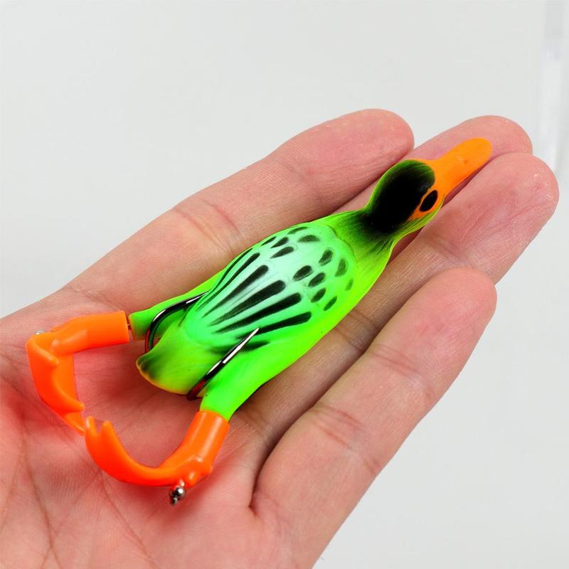 Artificial Fishing Lure, 1 Count Propeller-sole Duck Fishing Bait with Barbed Double Hook, Outdoor Fishing Accessories