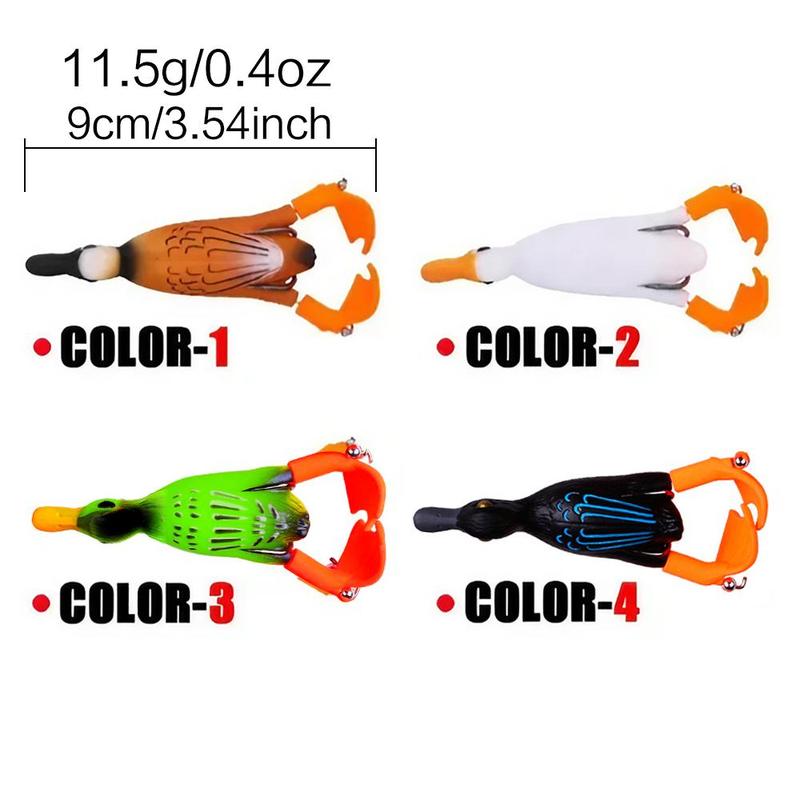 Artificial Fishing Lure, 1 Count Propeller-sole Duck Fishing Bait with Barbed Double Hook, Outdoor Fishing Accessories