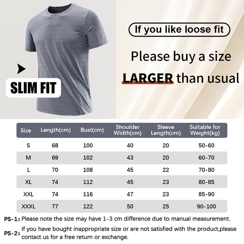 [Black Friday]Holafish 3PC Men's Mesh Quick Drying T-shirt, Lightweight Skin, Round Neck Cut, Stadium Gym Exercise, All-Weather Wear