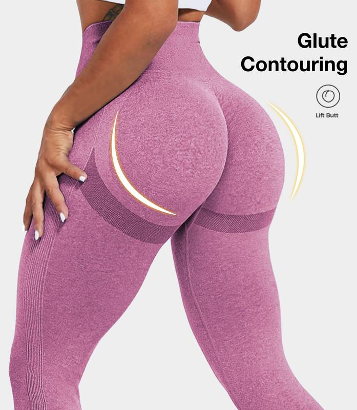 JGS1996 Women's Scrunch Butt Lifting Seamless Leggings Smile Contour Booty High Waisted Workout Gym Yoga Pants Sporty Leggings