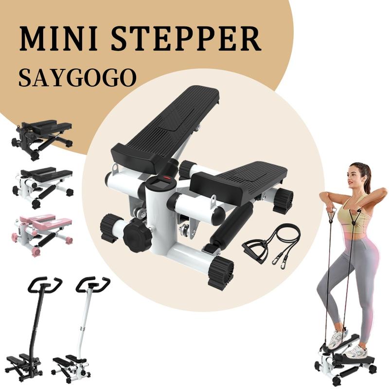 [SAYGOGO] Upgraded Steppers for Exercise, Mini Stepper with Super Quiet Design, 330LBS Exercise Equipment for Home Workouts, Steppers with LCD Monitor, with Resistance Bands