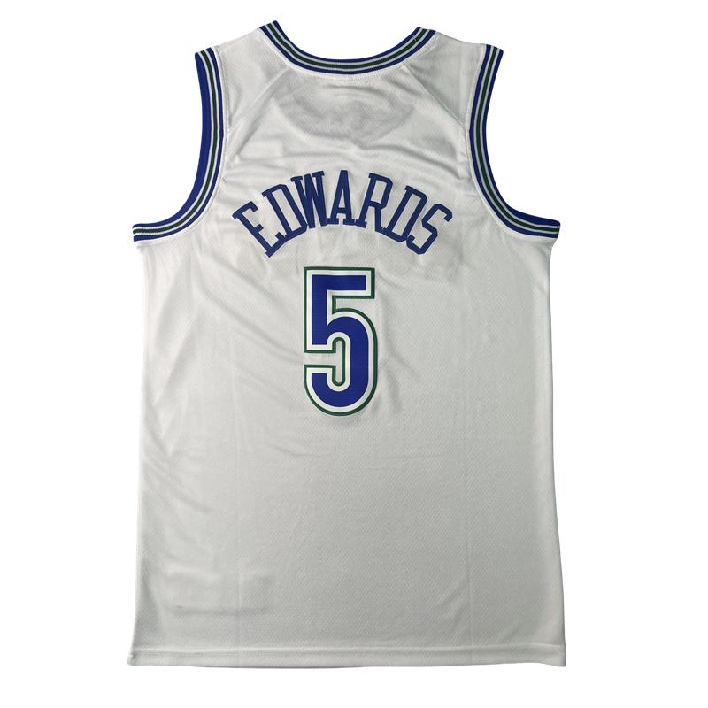 Anthony Edwards stitched Basketball Jersey Men's Sleeveless White