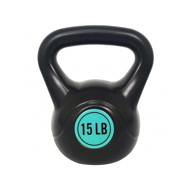 Wide Grip Kettlebell Exercise Fitness Weight Set, 3-Pieces: 5lb, 10lb, And 15lb Kettlebells