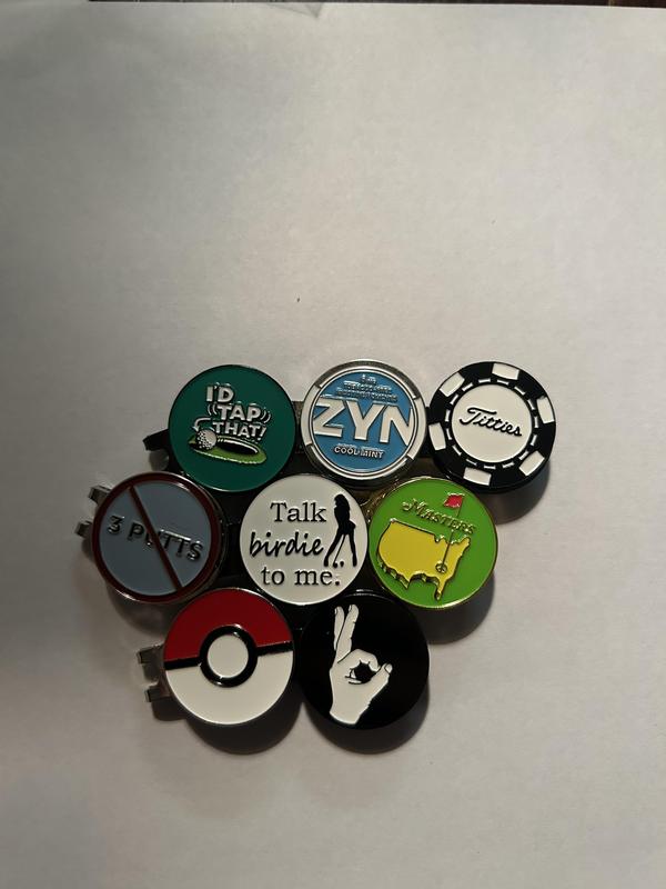 Custom Golf Ball Markers with Magnetic Hat Clips