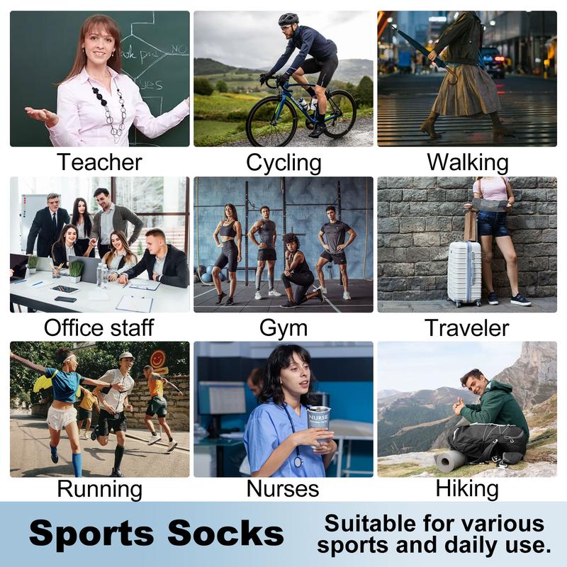 ISUNIE sports Socks Solid color series Knee High Socks for Women & Men for Athletic & Daily,Running,Climbing,Hiking,Christmas,Winter