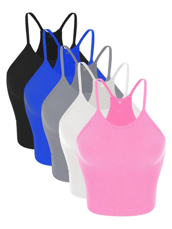 Women's Solid Color Sports Bra, Breathable Comfortable High Stretch Sports Vest, Ladies Sportswear for Gym Workout Yoga, Girly Gym Clothing