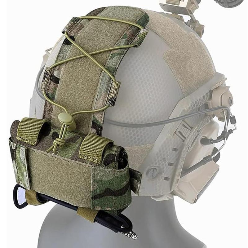 Tactical Helmet MK1 Counterweight Pouch, Helmet NVG Battery Pack with Hook and Loop, Balance Weight Bag, Helmets Accessories