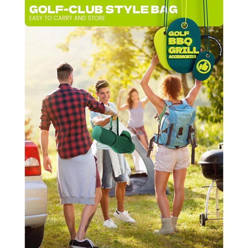 Gifts for Men Golf Grill Set - Stocking Stuffers for Adults Golf Accessories for Men BBQ Grilling Tools  Dad Gag Gifts Funny Adult Fathers Day White Elephant Birthday Ideas Outdoor Cool Gadgets