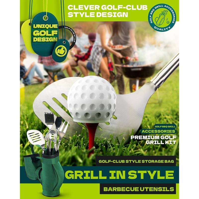 Gifts for Men Golf Grill Set - Stocking Stuffers for Adults Golf Accessories for Men BBQ Grilling Tools  Dad Gag Gifts Funny Adult Fathers Day White Elephant Birthday Ideas Outdoor Cool Gadgets