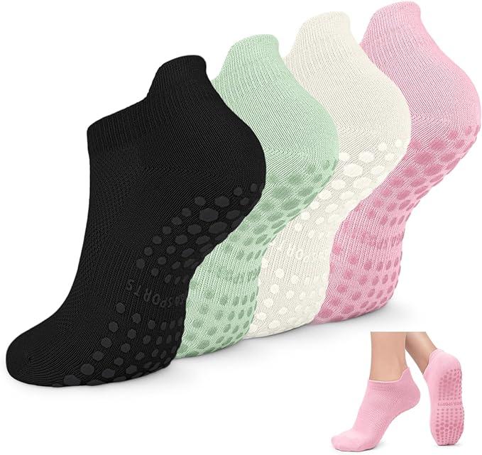 Women's non-slip Pilates socks (with non-slip pads), yoga socks, barefoot fitness socks, sports socks