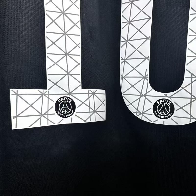 1718 Paris Champions League two guest black No. 10 Neymar the same short-sleeved football suit customized Paris jersey