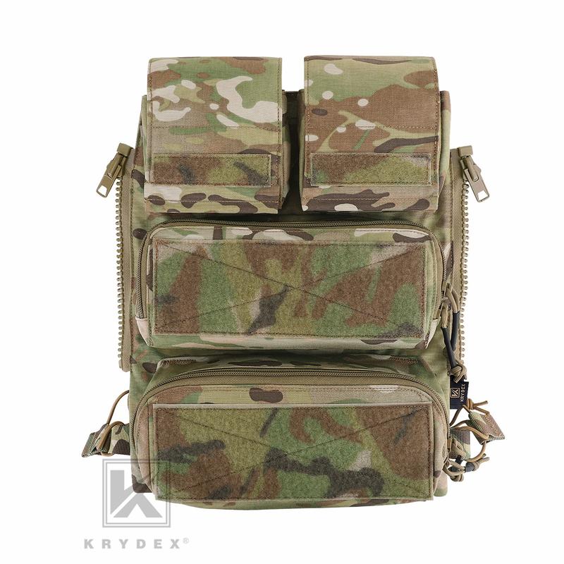 KRYDEX Tactical Modular Zip On Backpack for CPC NCPC JPC 2.0 AVS Vest Zipper Molle Back Panel