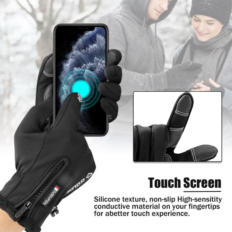 Winter Gloves Touch Screen Water Resistant Windproof Thermal for Running Cycling Driving Hiking for Men Women