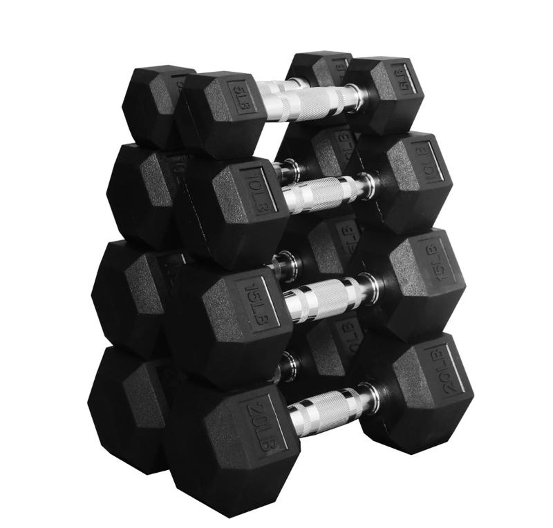 BalanceFrom Dumbbell Set, Pairs of 5 lb, 10 lb, 15 lb, and 20 lb