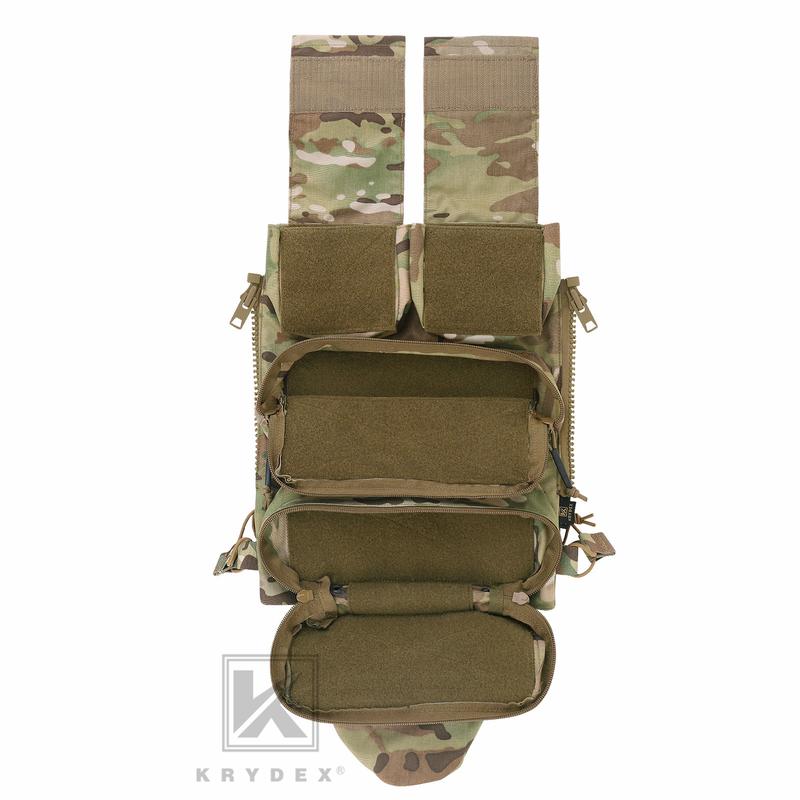 KRYDEX Tactical Modular Zip On Backpack for CPC NCPC JPC 2.0 AVS Vest Zipper Molle Back Panel