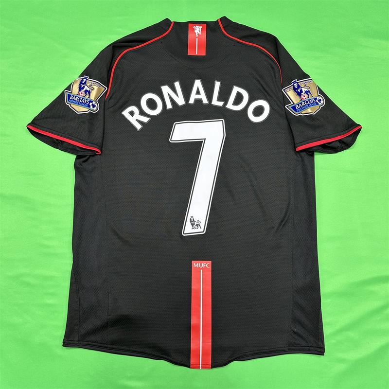 Nike 0708 Manchester United Away Retro Soccer Jersey #7 Ronaldo Champions League Edition