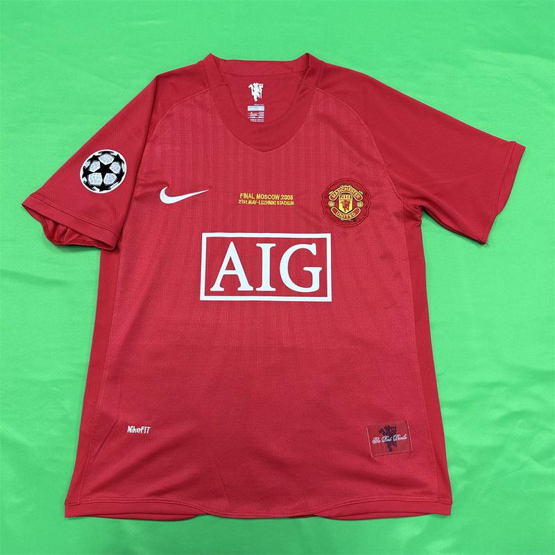 Nike 0708 Manchester United Away Retro Soccer Jersey #7 Ronaldo Champions League Edition