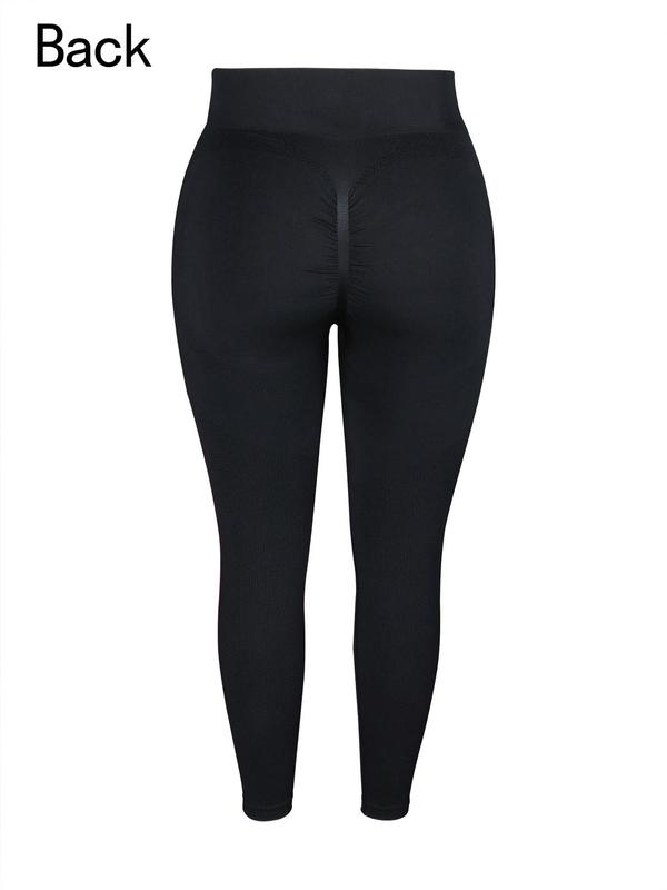  Solid Seamless Sports Leggings, High Stretch Yoga Leggings, Ladies Sportswear for Indoor Outdoor Wear