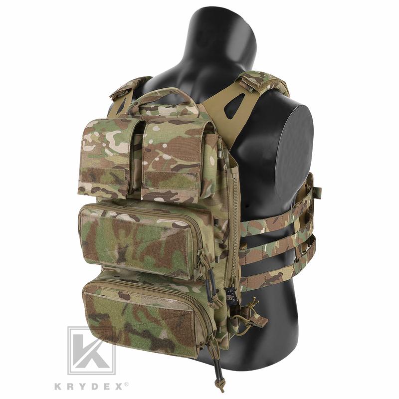 KRYDEX Tactical Modular Zip On Backpack for CPC NCPC JPC 2.0 AVS Vest Zipper Molle Back Panel