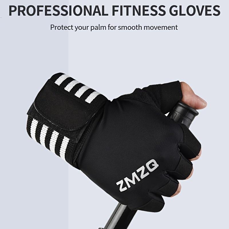 Premium Unisex Half Finger Fitness Gloves with Wrist Support - Ideal for Dumbbell, Bar Training, and Outdoor Cycling - Enhanced Grip and Protection for Hands