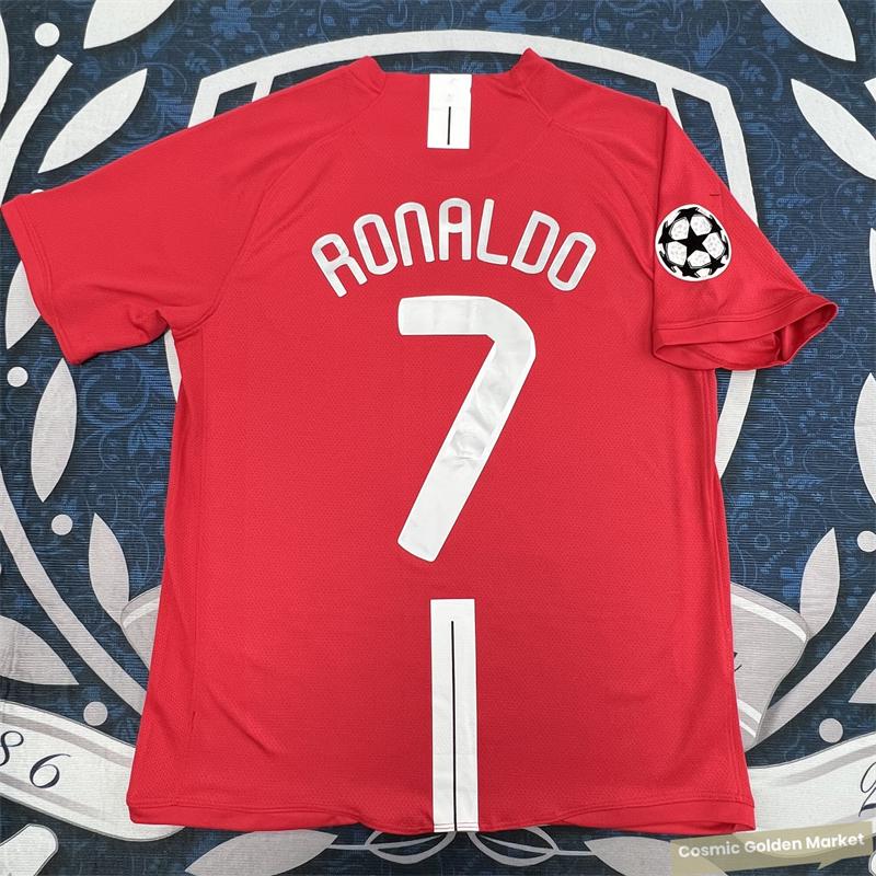 08 09 Retro Home Ronaldo 7  Vintage Short Jerseys