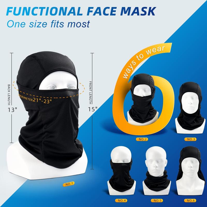 Ski Mask Balaclava Face Mask-UV Protection Dustproof Windproof Face Cover for Men Women Skiing, Snowboarding, Cycling Hiking Black