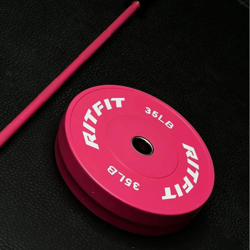 RitFit Pink Weight Plates Olympic Bumper Plates Weight Plates Fit 2