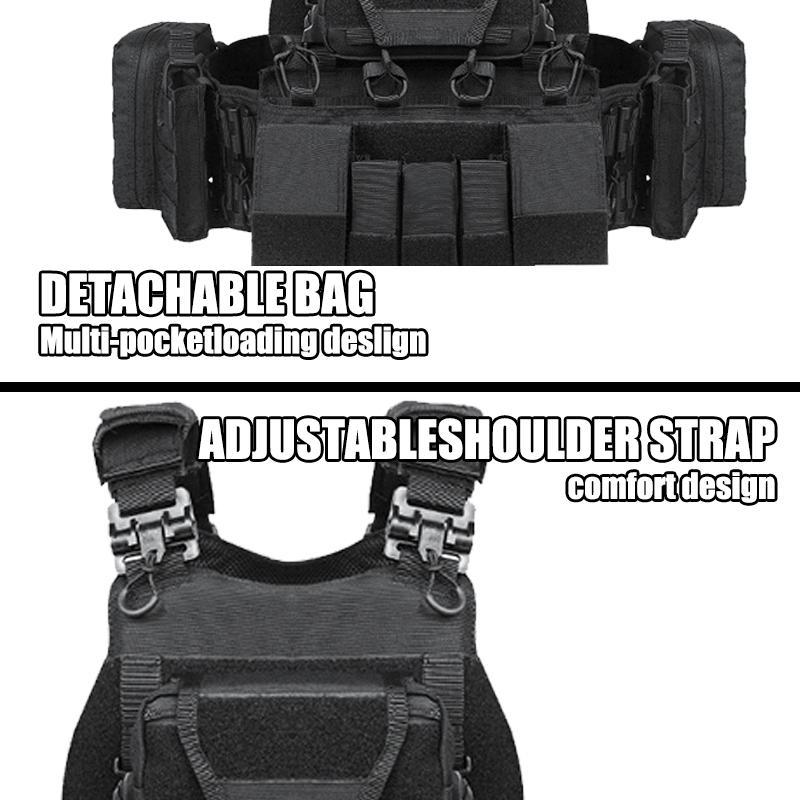 Outdoor Tactical Vest, Multifunctional Quick Detachable Design Tactical Vest, Sports & Outdoor Accessories for Outdoor Activities