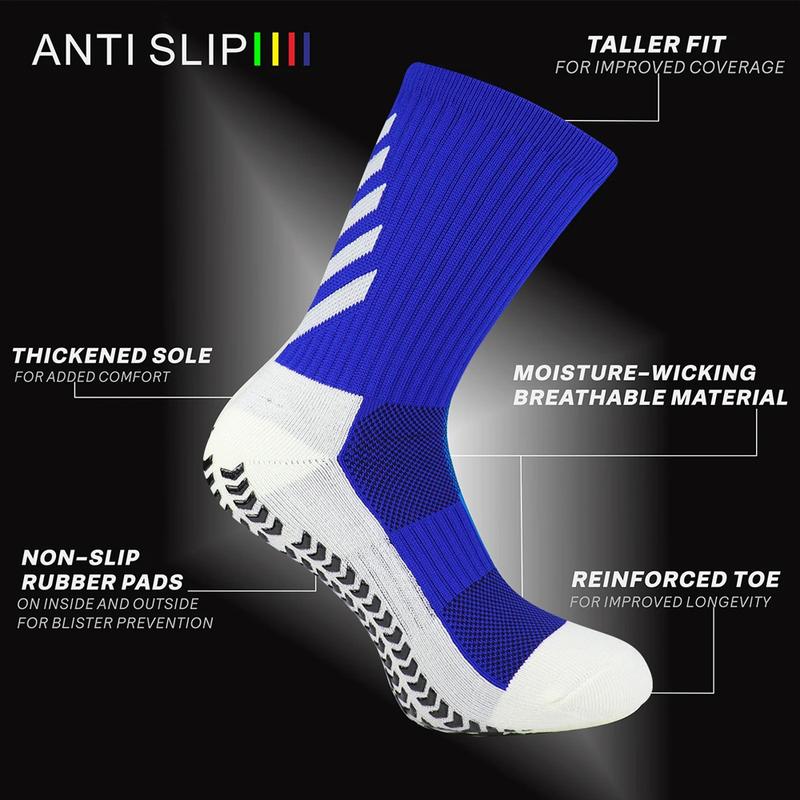 Anti-Slip Football Socks Men Athletic Soccer Socks Cushioned Breathable For Running Yoga Basketball Cycling Sports Grip Socks