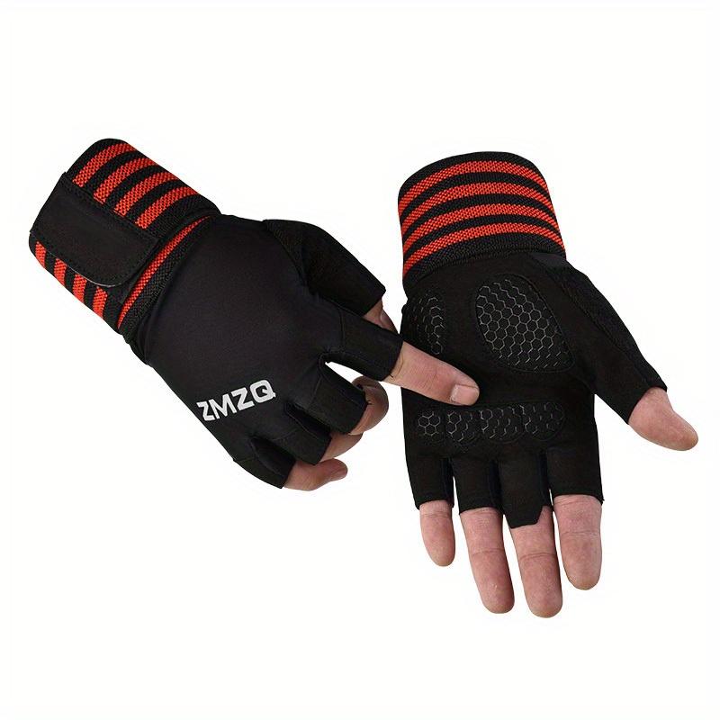 Premium Unisex Half Finger Fitness Gloves with Wrist Support - Ideal for Dumbbell, Bar Training, and Outdoor Cycling - Enhanced Grip and Protection for Hands