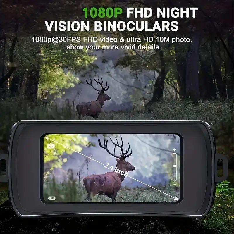 1080p Binocular Infrared Night-vision Binoculars, Day Night Use Photo Video Taking Digital Zoom 5X Binocular Night-vision Goggles, Camping Essentails