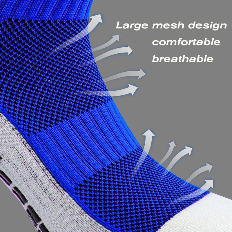 Anti-Slip Football Socks Men Athletic Soccer Socks Cushioned Breathable For Running Yoga Basketball Cycling Sports Grip Socks