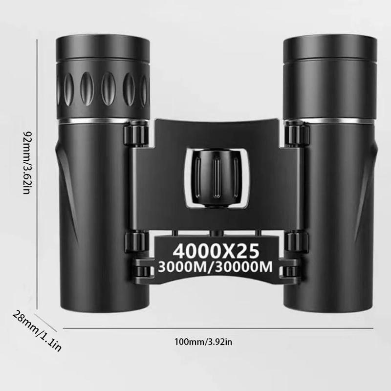 4000x25 Portable High Definition Binoculars, 3000m 30000m Binoculars, Foldable High Definition Binoculars for Outdoor Camping