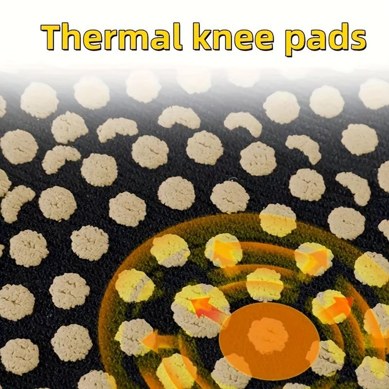 1pair Thickened And Extended Double-sided Heat Wormwood Bandage Knee Pads, Knee Joints Warm Foot Protection Leg Cover, Heat Compress Knitted Knee Pads