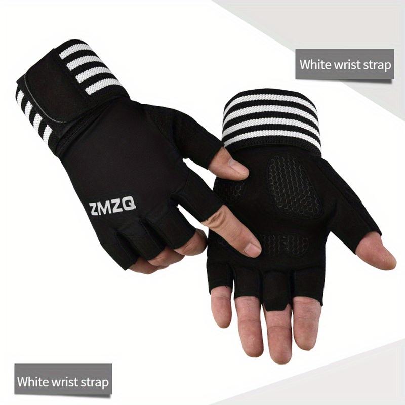 Premium Unisex Half Finger Fitness Gloves with Wrist Support - Ideal for Dumbbell, Bar Training, and Outdoor Cycling - Enhanced Grip and Protection for Hands