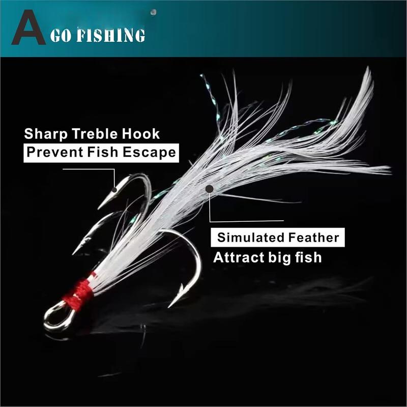 Bass Fishing Lure, Fishing Spoons, Topwater Fishing Lures with Trebles Hooks, Trout Fishing Lures, Fishing Tackle for Freshwater and Saltwater, Fishing Gifts for Men