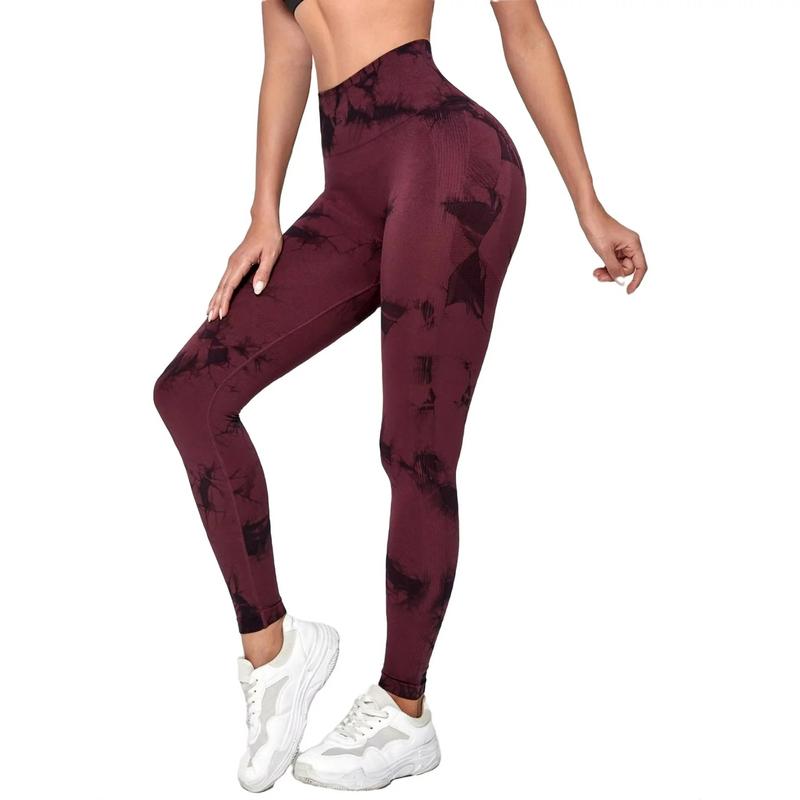 2 Pack Tie Dye High Waisted Workout Leggings for Women, Rear Lifting Tummy Control Yoga Gym Athletic Pants high waist squat proof compression tights